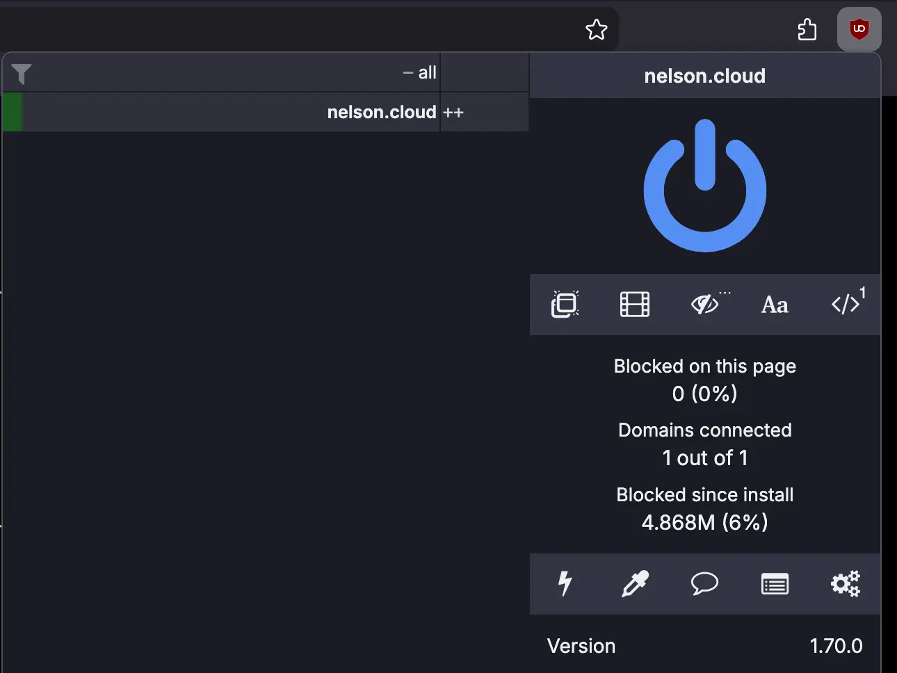 uBlock Origin no longer showing a blocked domain